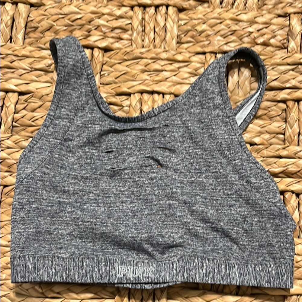 PINK Victoria's Secret Gray Sports Bra